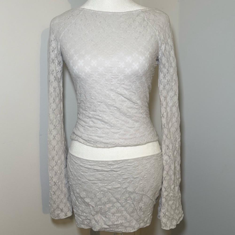 Amoy New York Two Piece White Lace Set
